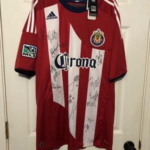 2010 Adidas Chivas Home Soccer Jersey SIGNED